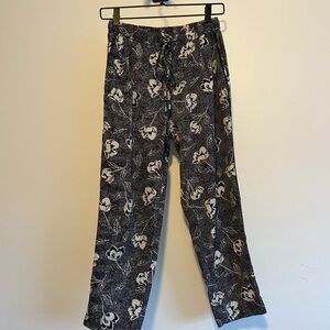 Light-weight Flowy Pant in Black and Cream Floral